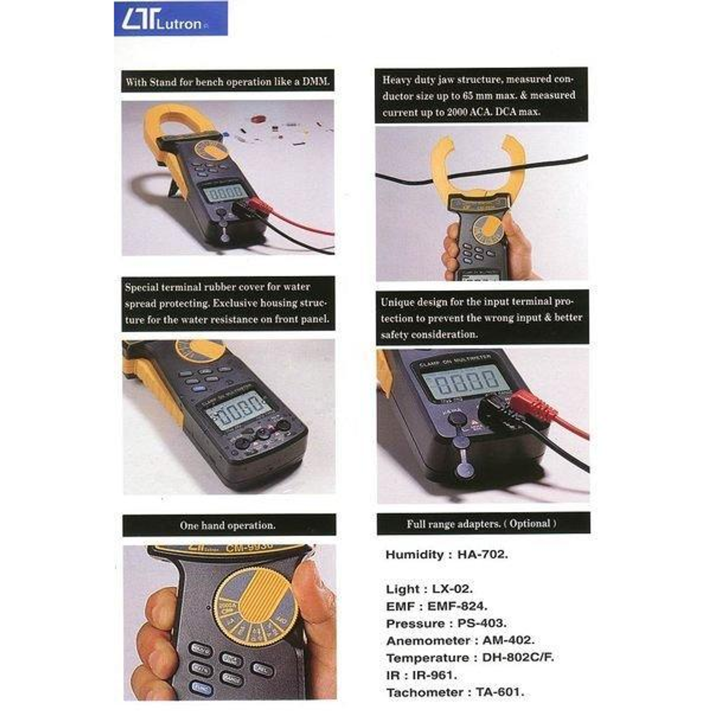 2000A DCA/ACA Clamp Meter and DMM