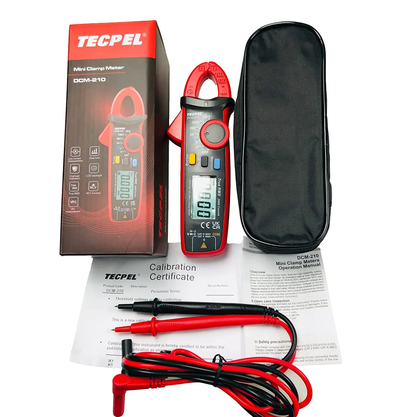 True RMS AC/DC Digital Clamp Meter  1mA