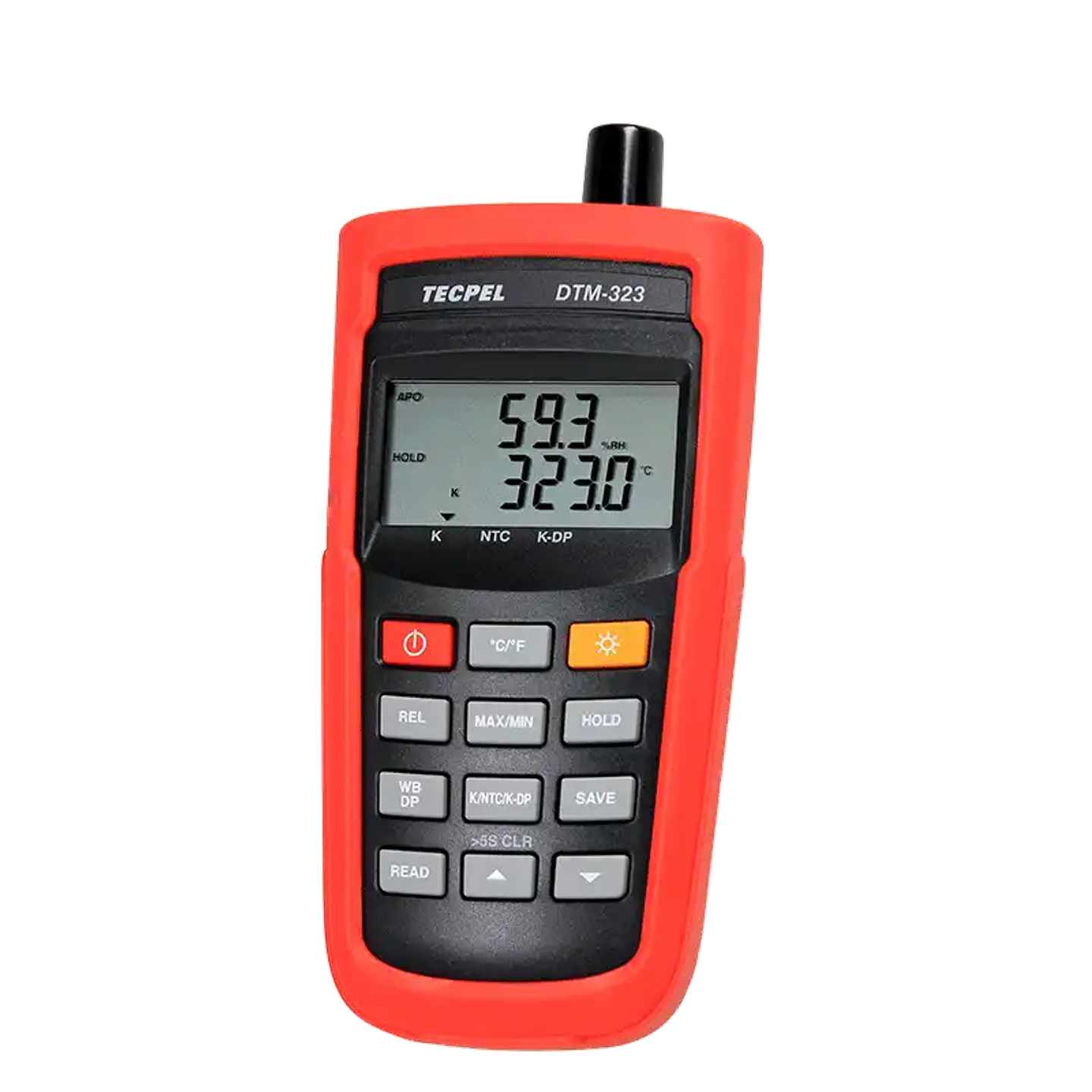 Temperature, humidity and dew point meter