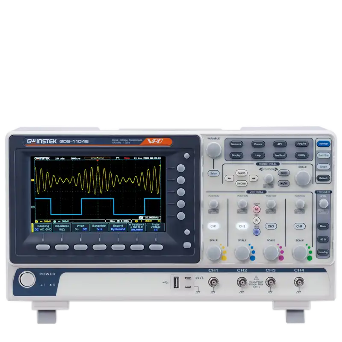 100MHz 2-channel Desktop Digital Oscilloscope