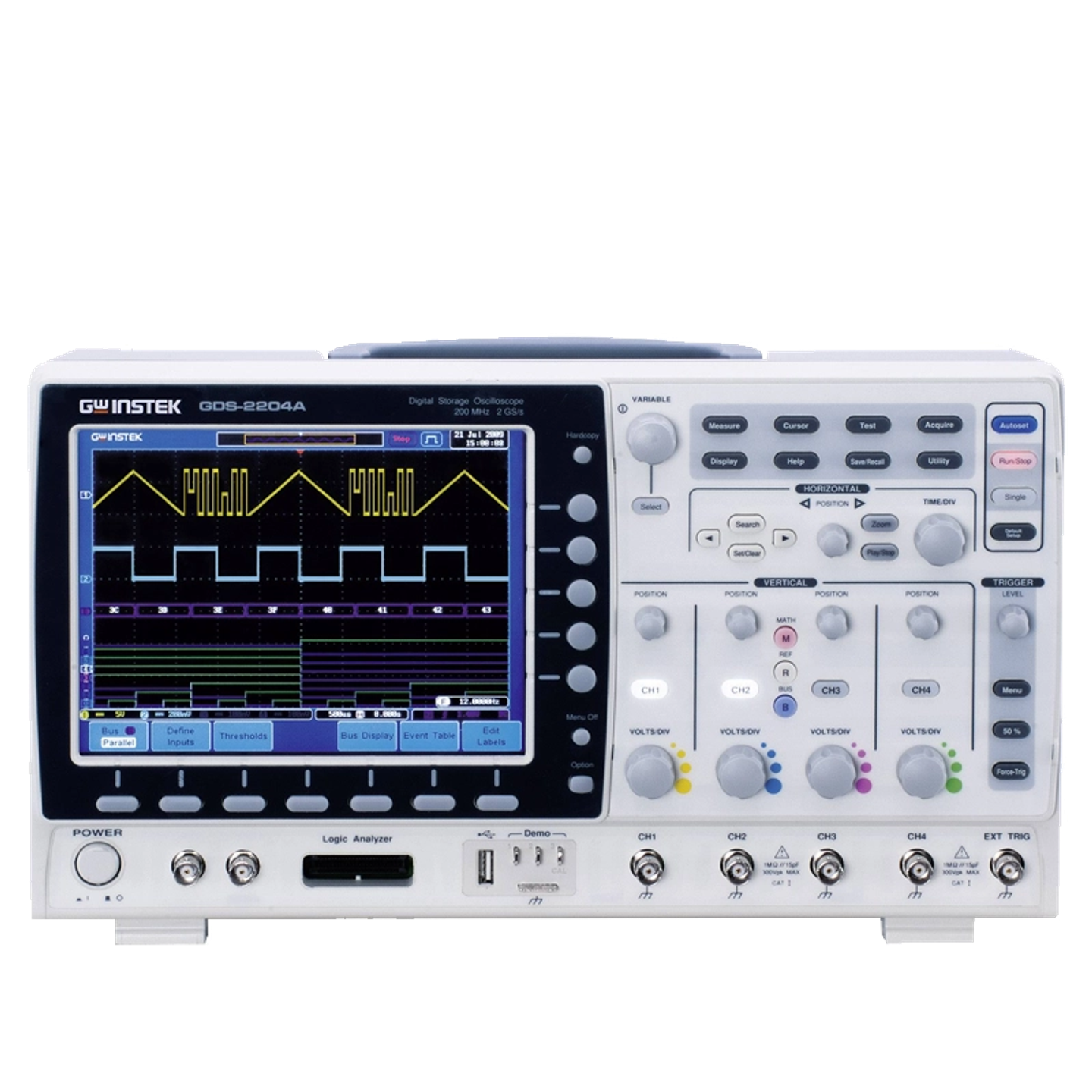 GDS-2304A  300MHZ, 4-channel+Ext, digital storage oscilloscope