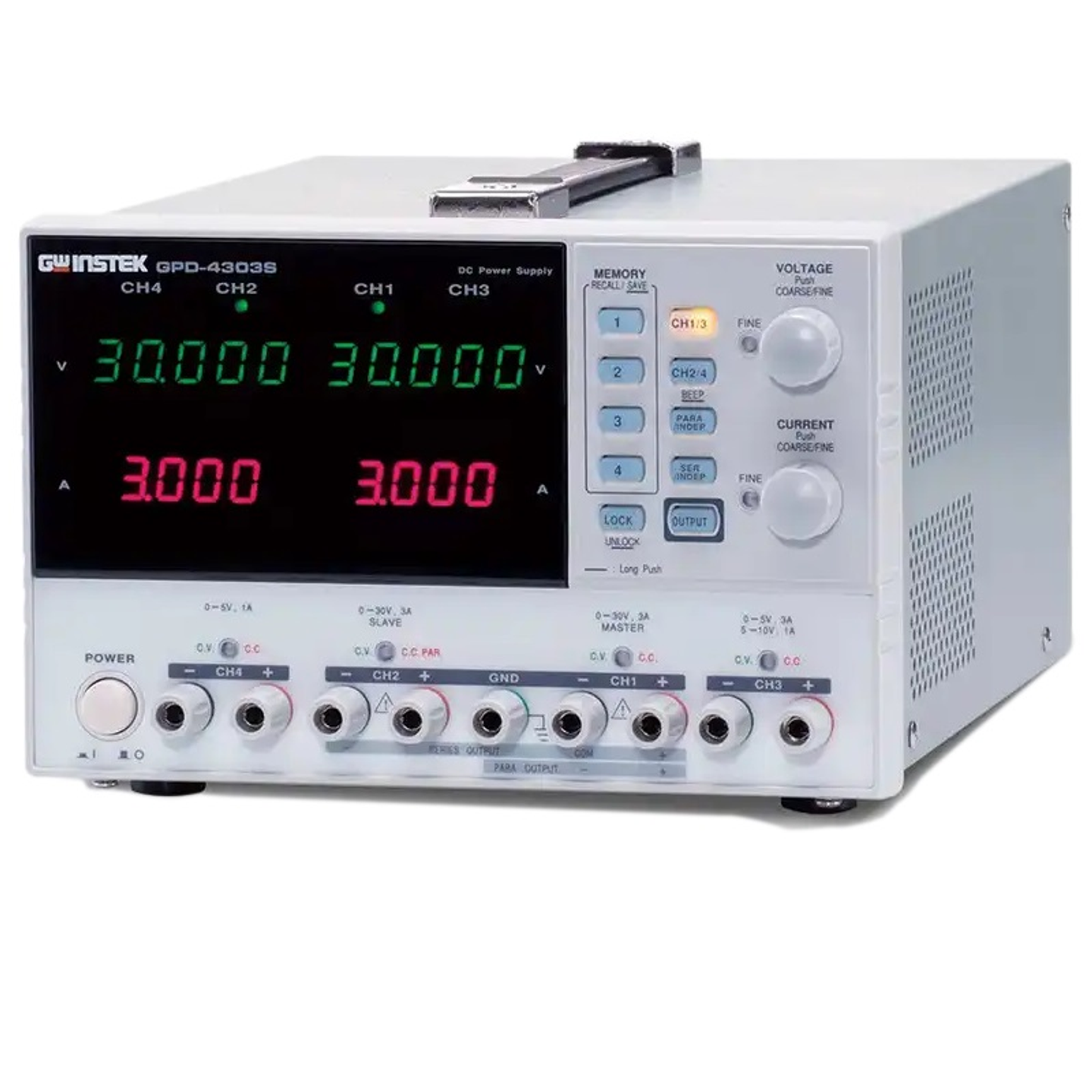 30V/3A Programmable DC Power Supply  ,  Programmable DC Power Supply, 4 CH