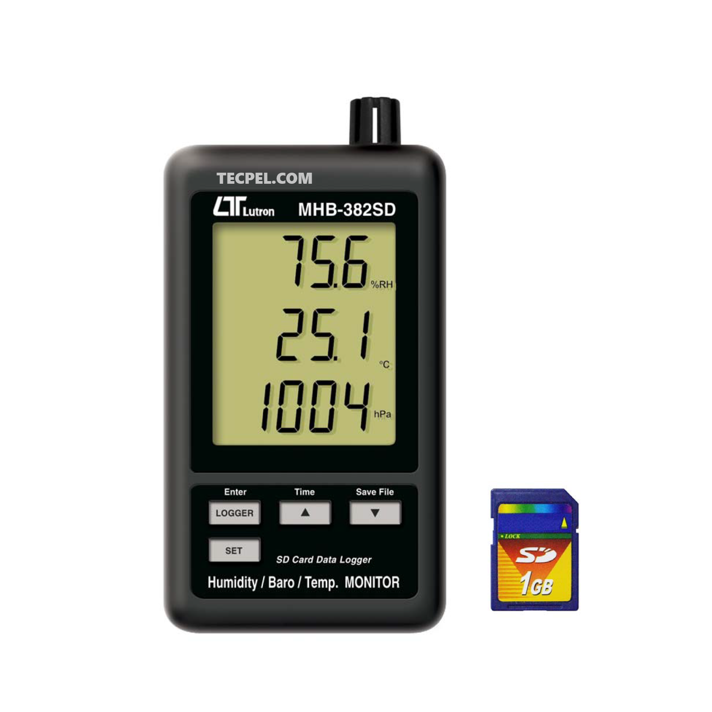 Temperature & Humidity Meter, Barometer, Wall Mount Recorder