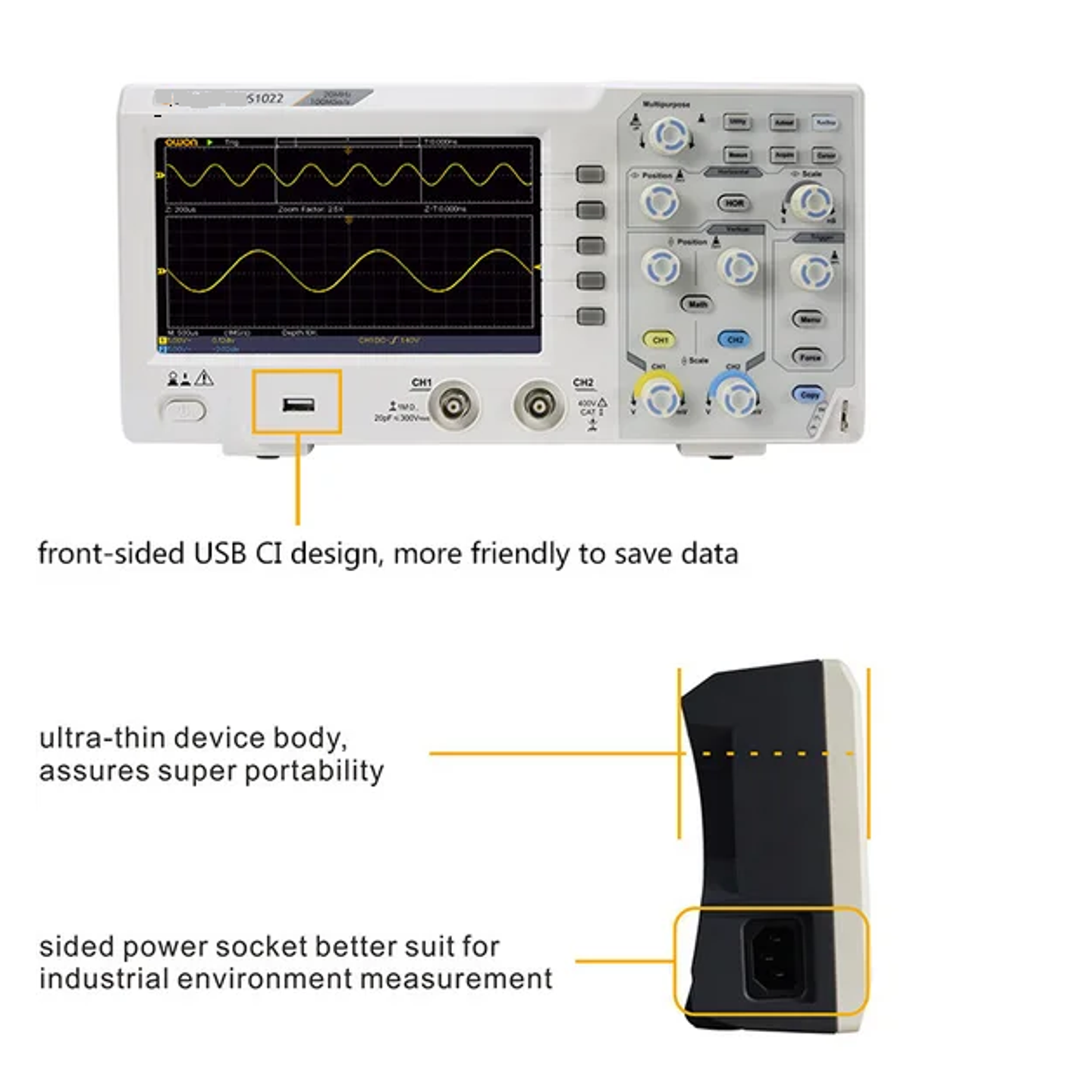 100MHz Desktop Digital Oscilloscope