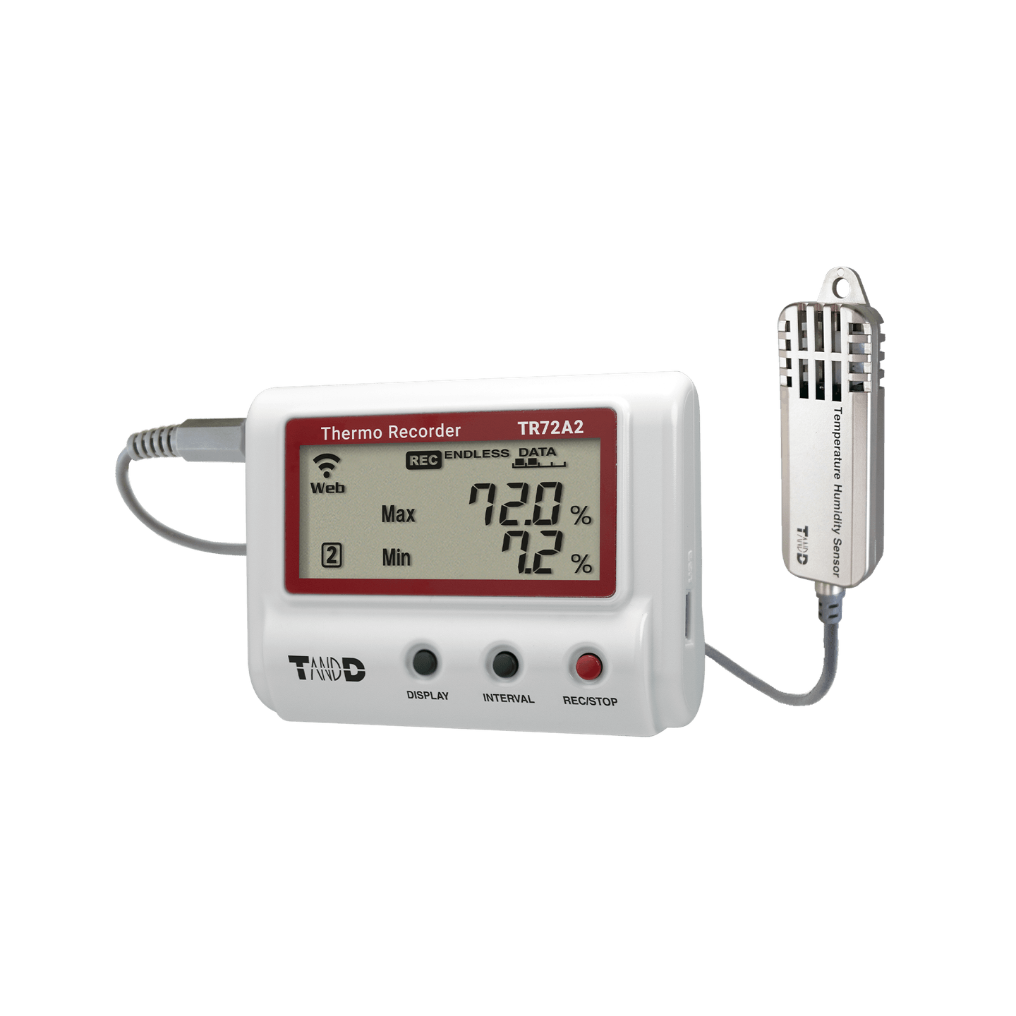 TandD TR-72A2-S Wireless LAN and Bluetooth Temperature/Humidity Data Logger