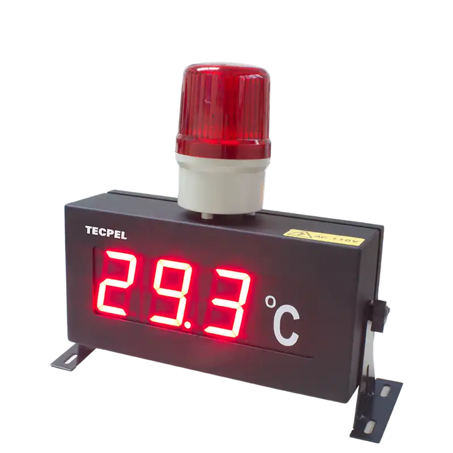 Large digital temperature displays with high-low  flash ight alarm, industrial display monitors
