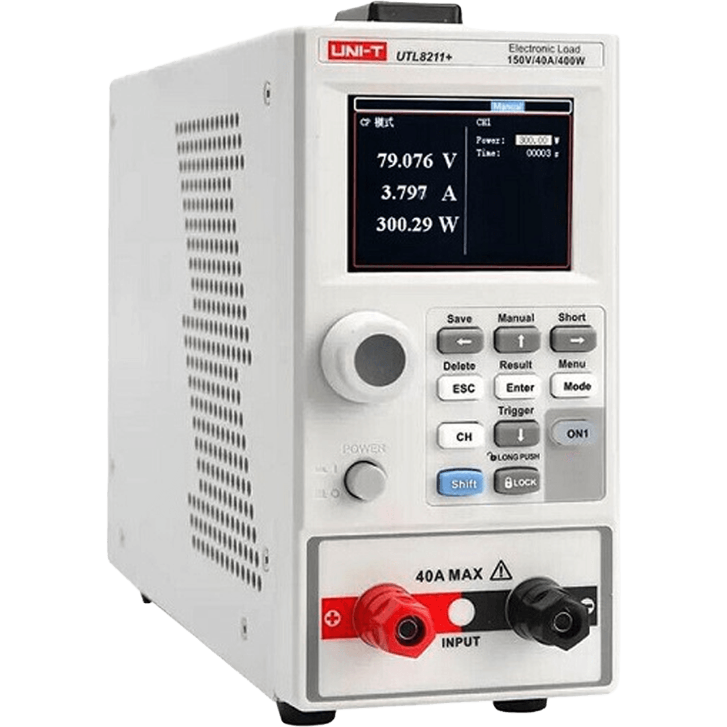 UTL8211+ 400W DC Electronic Loads Input ratings : 0~150V /0~40A / 400W