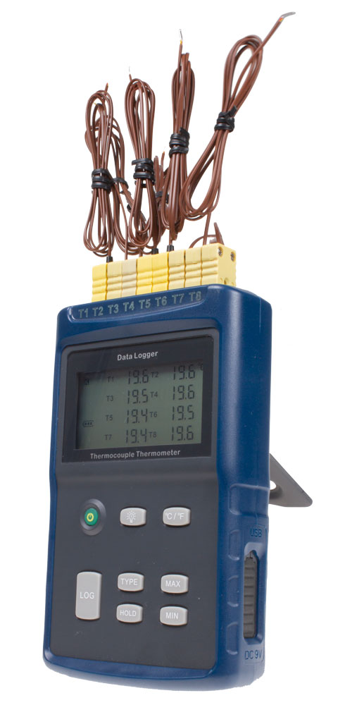 8 Channel thermocouple data logger DTM-T8