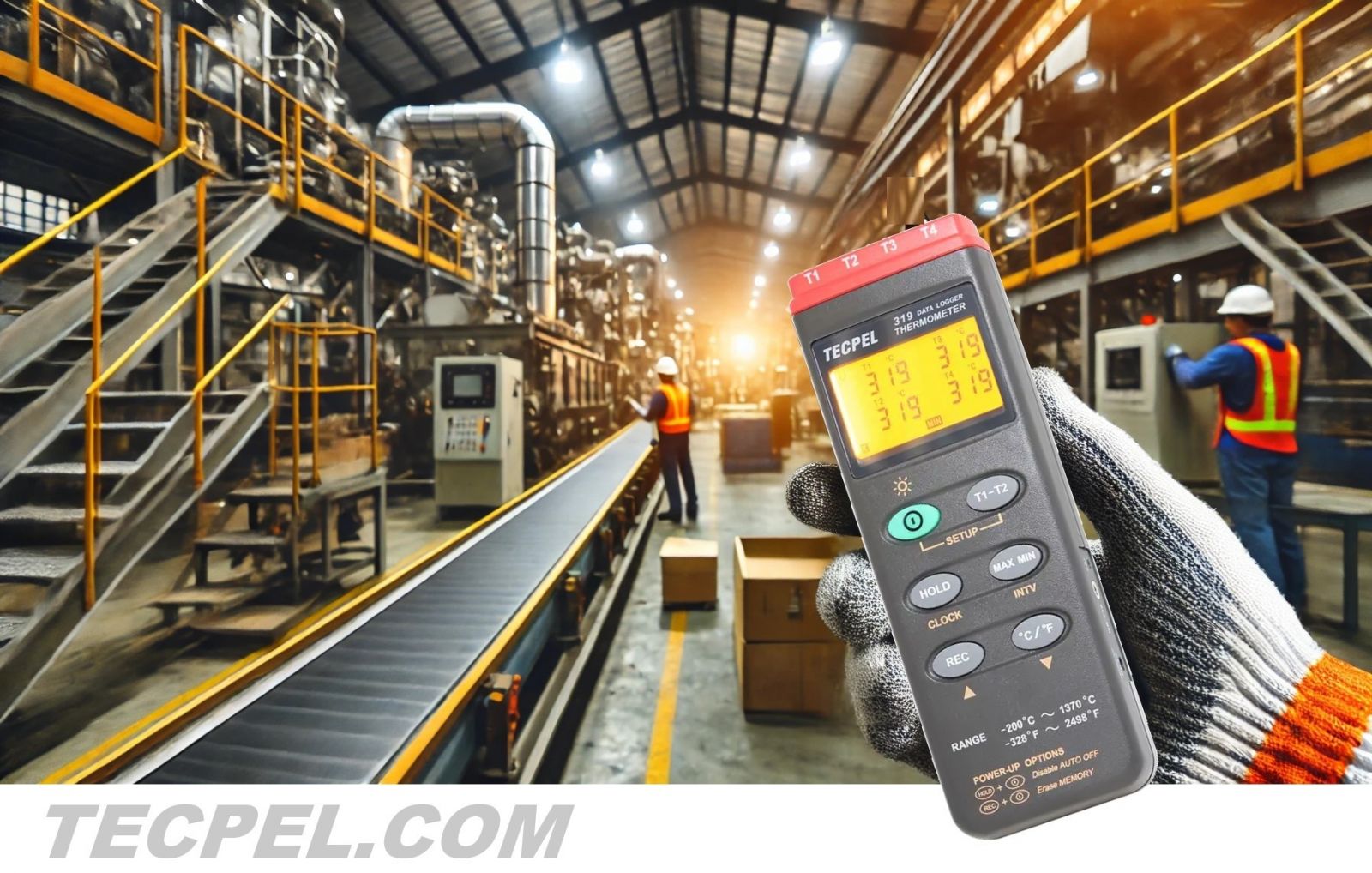 4-channel thermometer data logger factory application